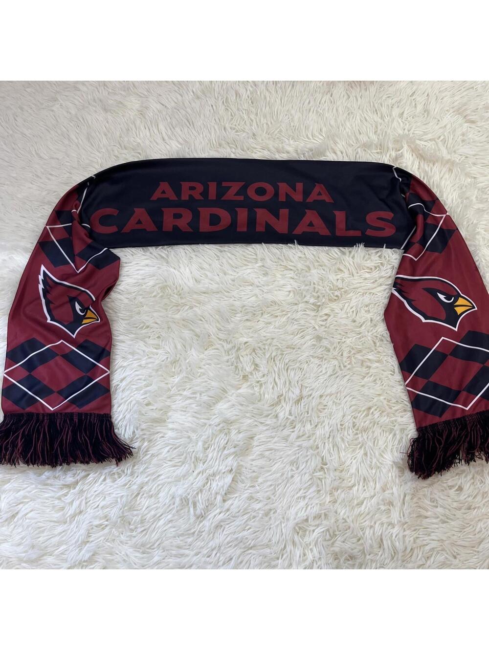 Arizona Cardinals Scarf Logo Silky Navy And Red NFL